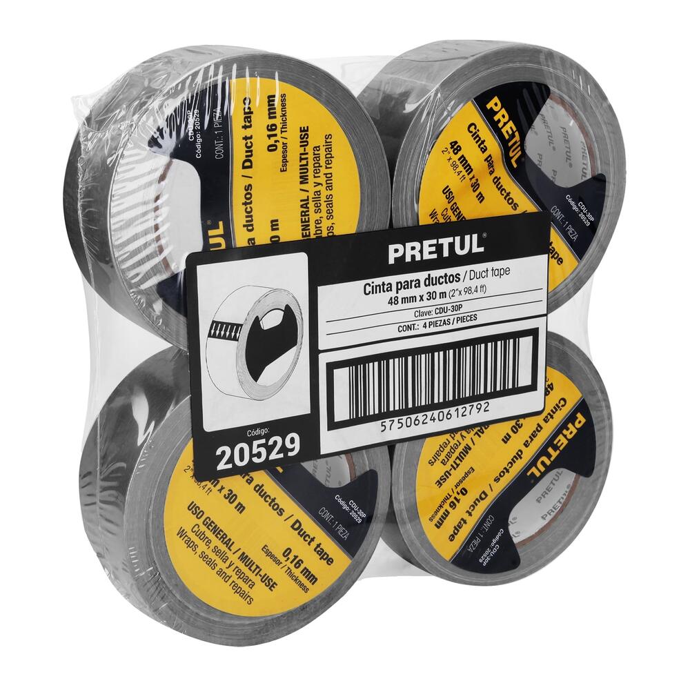 CINTA DUCT TAPE 30 M ESPESOR 0.16 MM